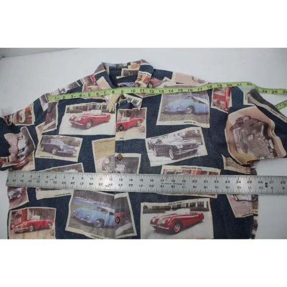 Vintage Reyn spooner Mens XL car print hawaiian shirt Ferrari lamborghini jaguar - Picture 10 of 10